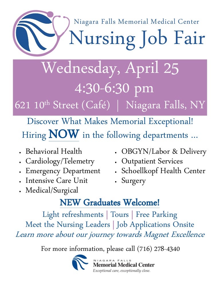 Nursing job fair flier