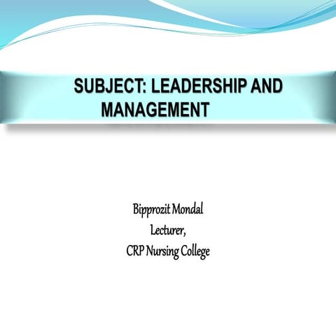Introduction nursing administration & management--2