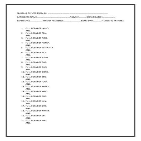 NURSING OFFICER EXAM ON  MCQ MODEL PAPER.docx