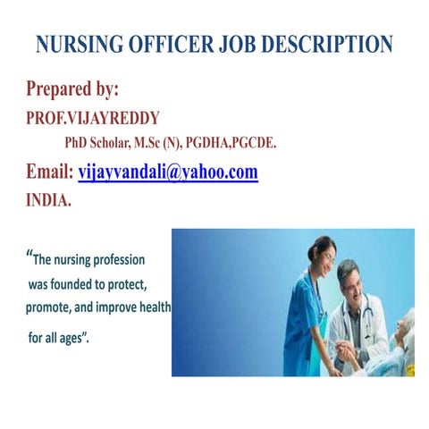 Nursing Officer Job Description