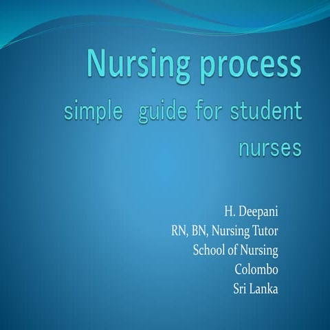 Nursing process a simple guide for student nurses