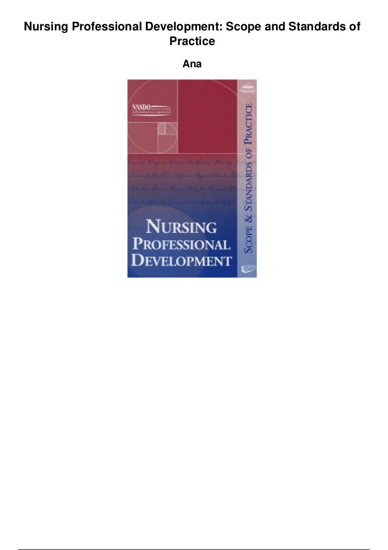 Nursing professional development scope and standards of practice pdf