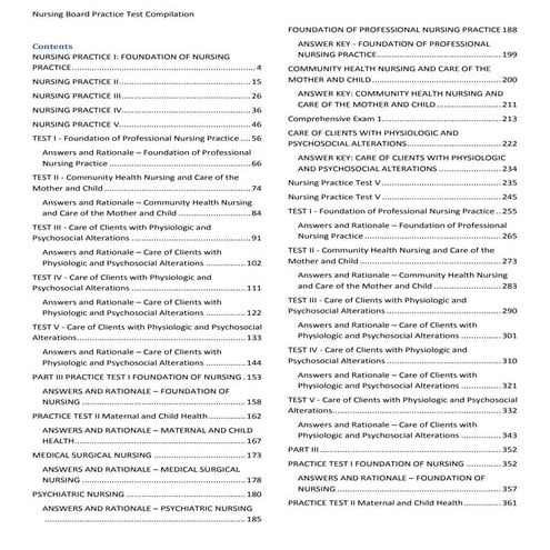 Nursing question practice case