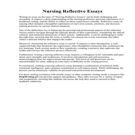 Nursing Reflective Essays.pdf
