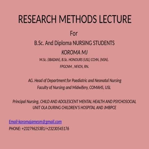 Introduction to Nursing Research | PPTX