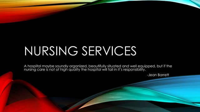 Hospital nursing service | PPT