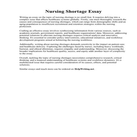 Nursing Shortage Essay.pdf