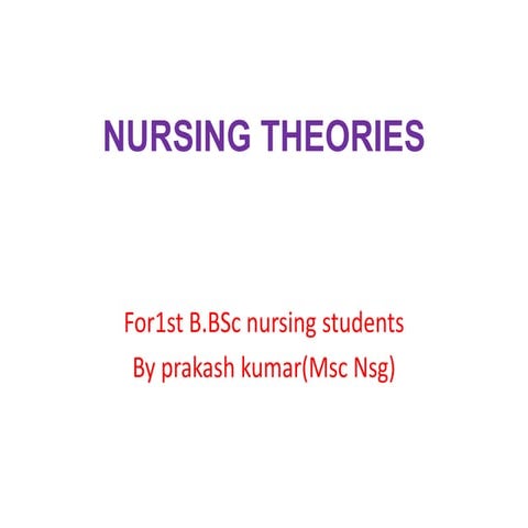 Nursing theories 123