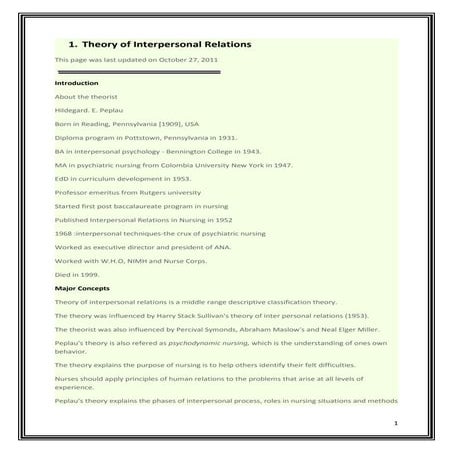 Nursing theoriesdocx