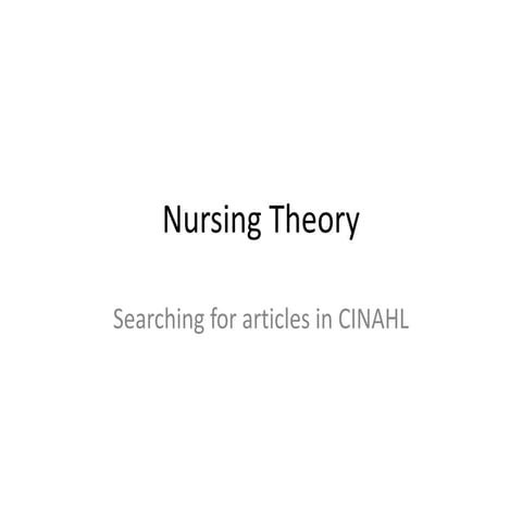What Is Cinahl | PPTX
