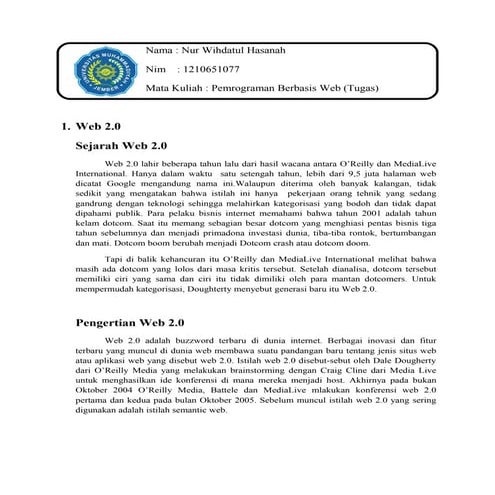 Nur wihdatulhasanah 1210651077_tugas pbw