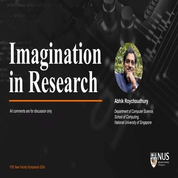 Imagination in Computer Science Research