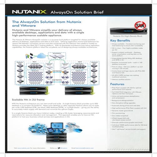 Nutanix Always On-Solution-Brief