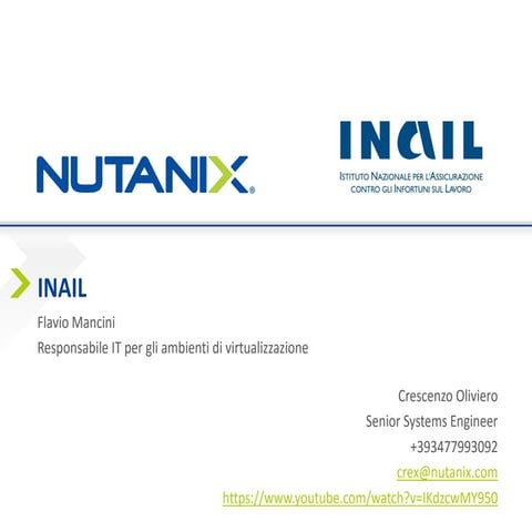 Nutanix - Inail User Case