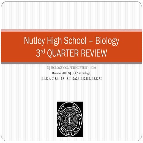 Nutley HS Bio EOC Review