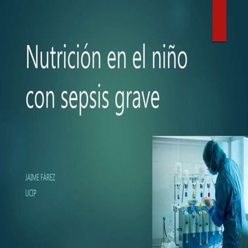 Nutrición en el niño con sepsis grave