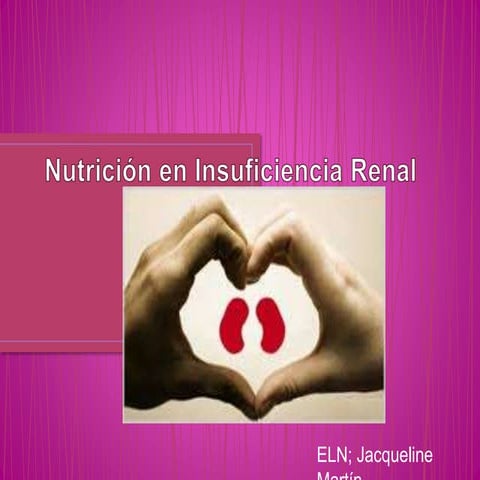 Nutrición en insuficiencia renal