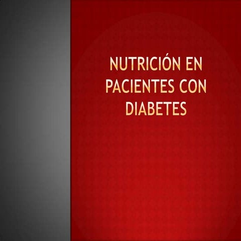 Nutrición en pacientes con diabetes