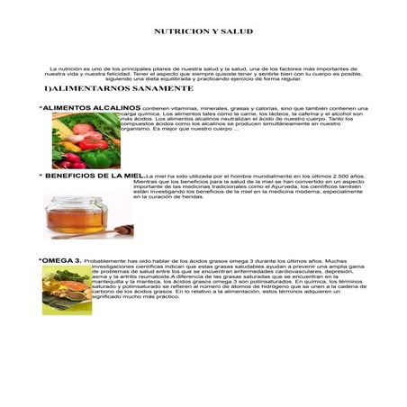 Nutrición  y salud. 