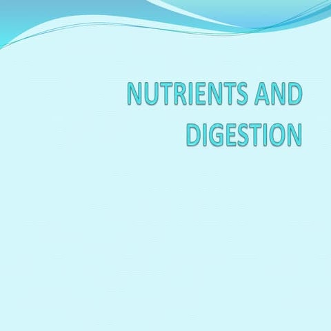 Nutrient and digestion powerpoint