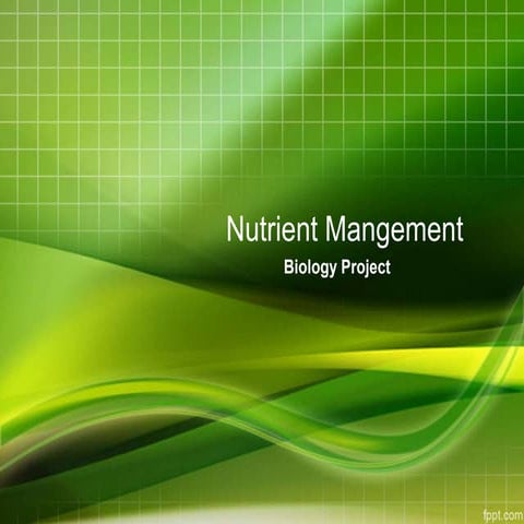 Nutrient managmentsedf