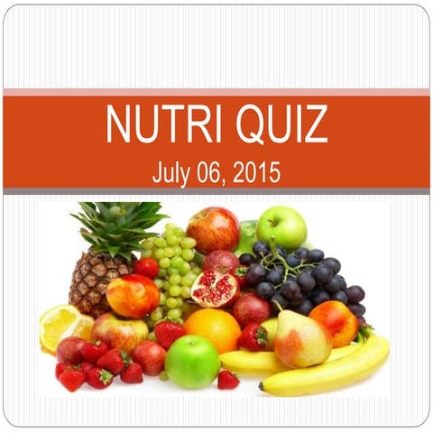 Nutri quiz ppt
