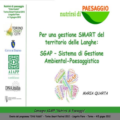 Sgap sistema di gestione ambiental-paesaggistico | PDF