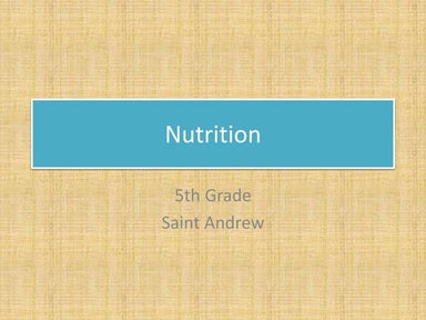 Nutrition