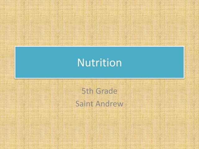 Nutrition
