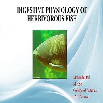 Digestive physiology of herbivorous fish