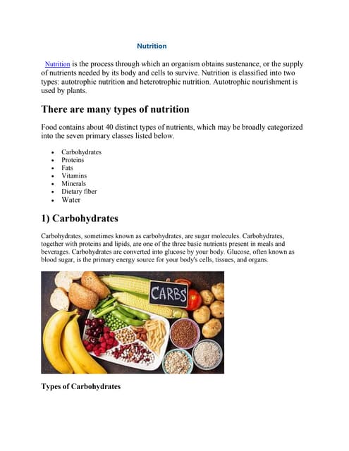 Components of Food | PPT