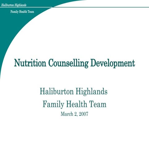 Nutrition Counselling Presentation