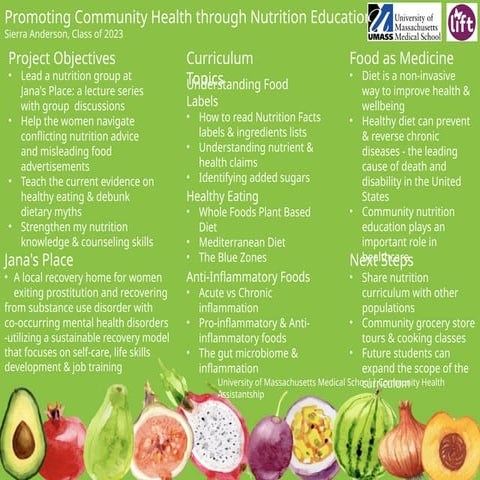 nutrition education for university students | PPTX