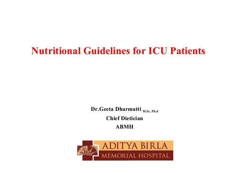 Diet Chart For Icu Patients