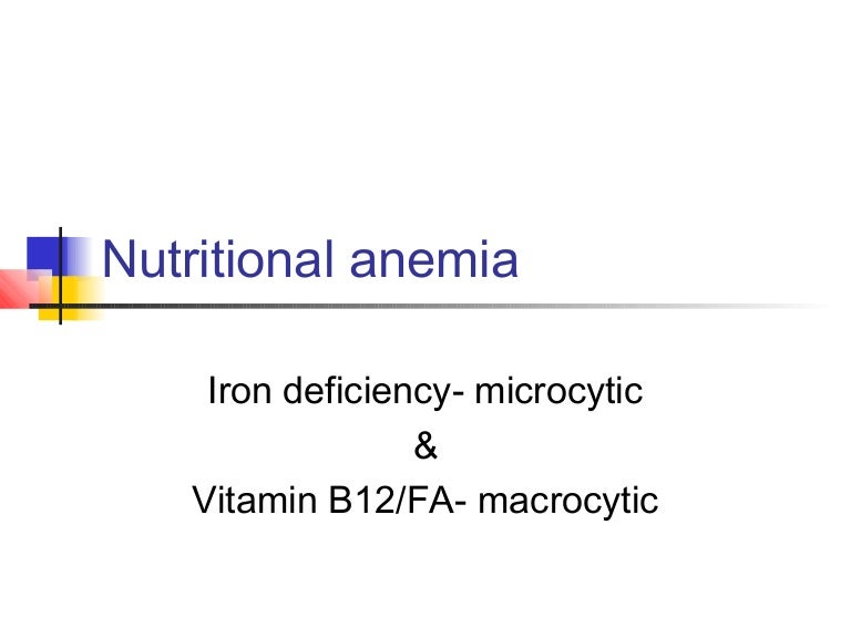 Nutritional anemia