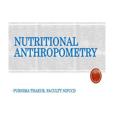 Nutritional anthropometry