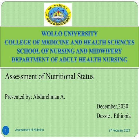 Nutritional assessment