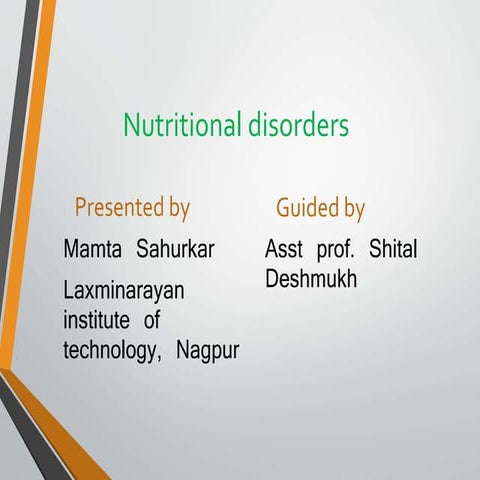 Nutritional disorders