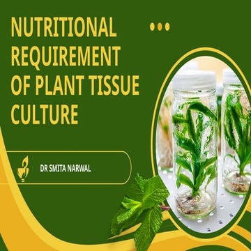 Media Composition and Nutritional requirement of Plant tissue culture.pptx