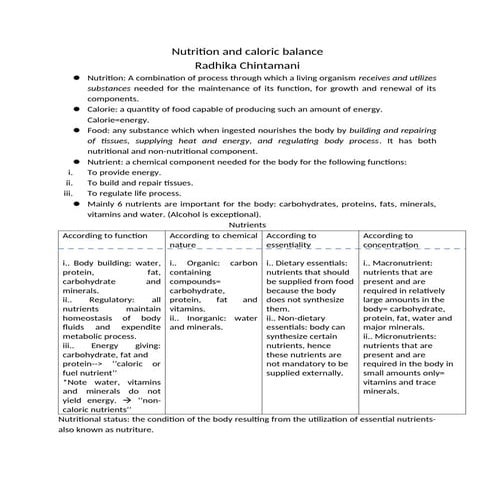Nutrition and caloric_balance