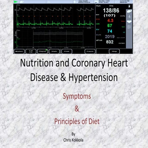 Nutrition and coronary heart disease & hypertension chris kokkola