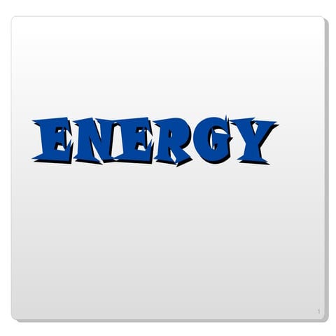 Nutrition and energy