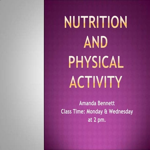 Nutrition and physical activity  edu 290