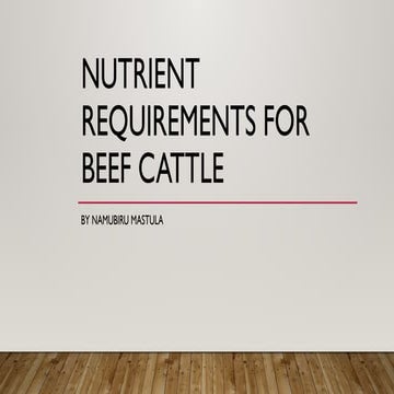 Nutrient requirment table NRC | PDF