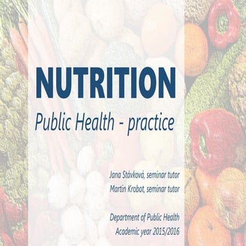 Nutrition description 9n how to keep a healthy lifestyle