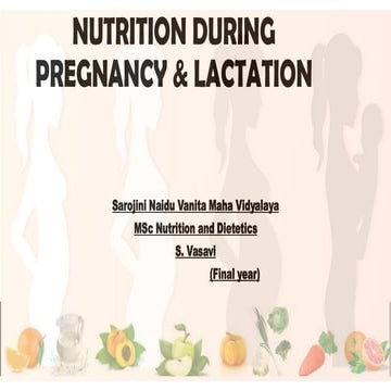 Nutrition in pregnancy and requirements. | PDF