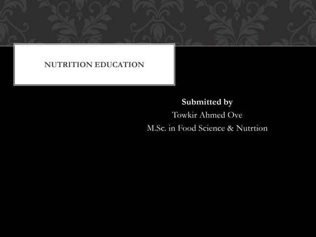 Nutrition education
