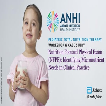 Nutrition Focused Physical Exam (NFPE)-Identifying Micronutrient Needs ...