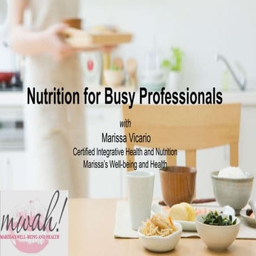 Nutrition for Busy Professionals