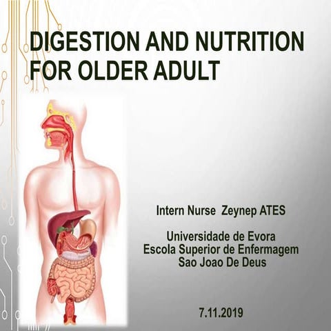 Digestion and Nutrition for Older Adult | PPTX